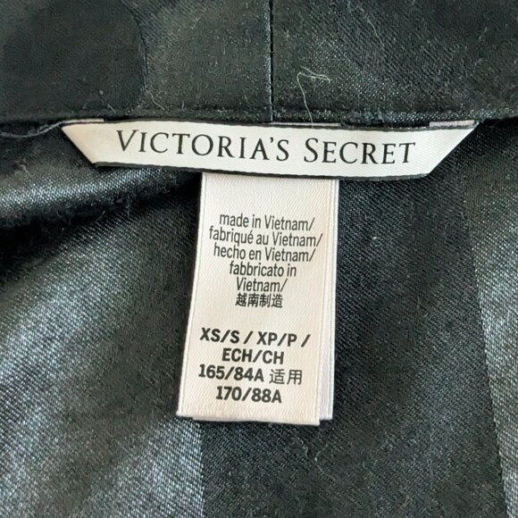 Victoria's Secret Wrap Tie Kimono Robe Striped Polka Dot Satin XS/S - Picture 7 of 12